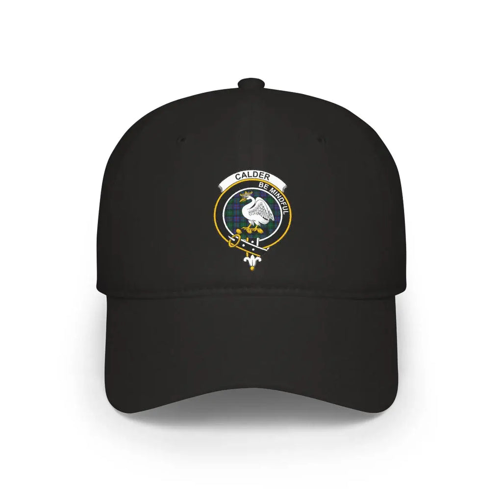 Calder be mindful crest emblem black cap — low-profile unstructured fit