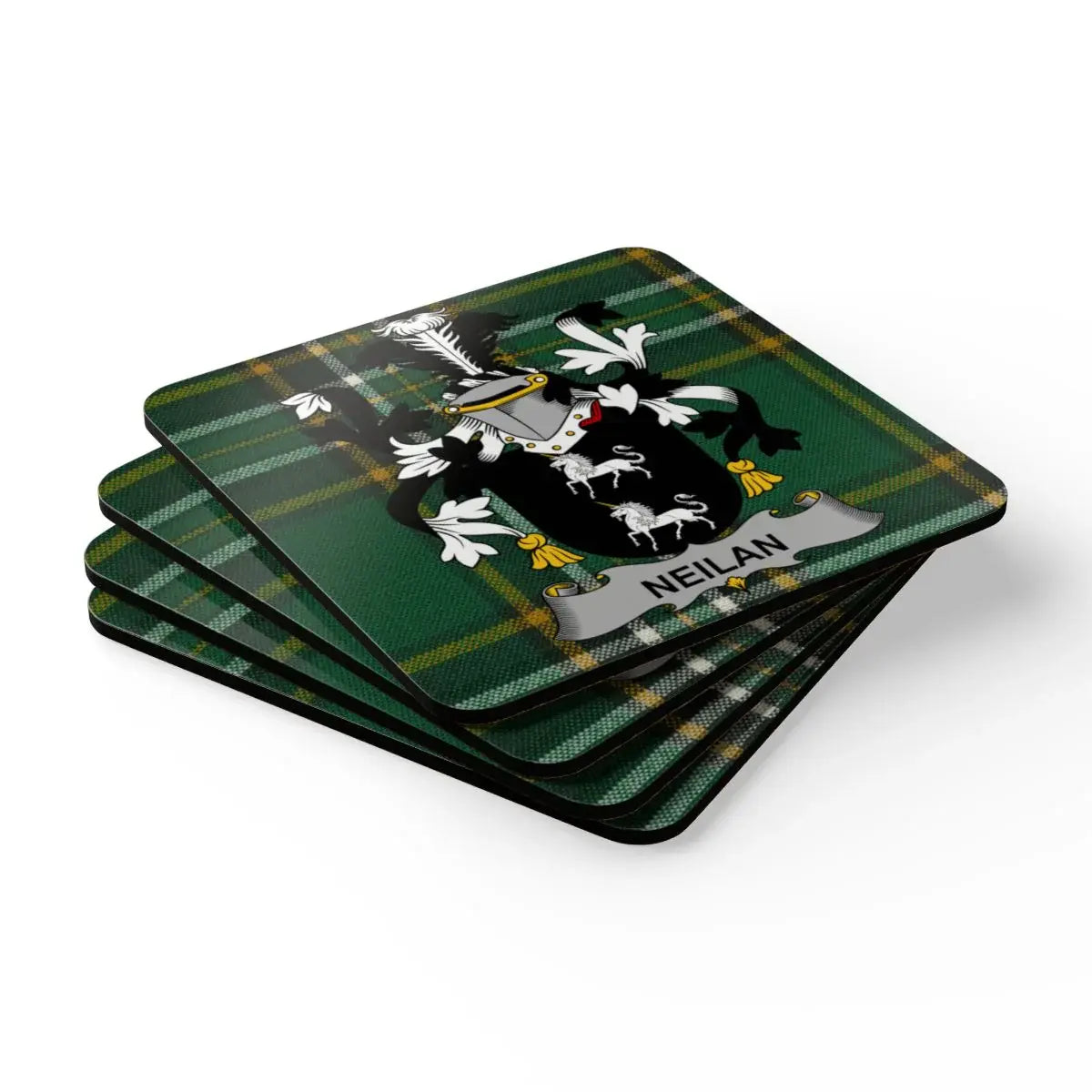 Neilan Clan Tartan Plaid Family Crest Coasters product