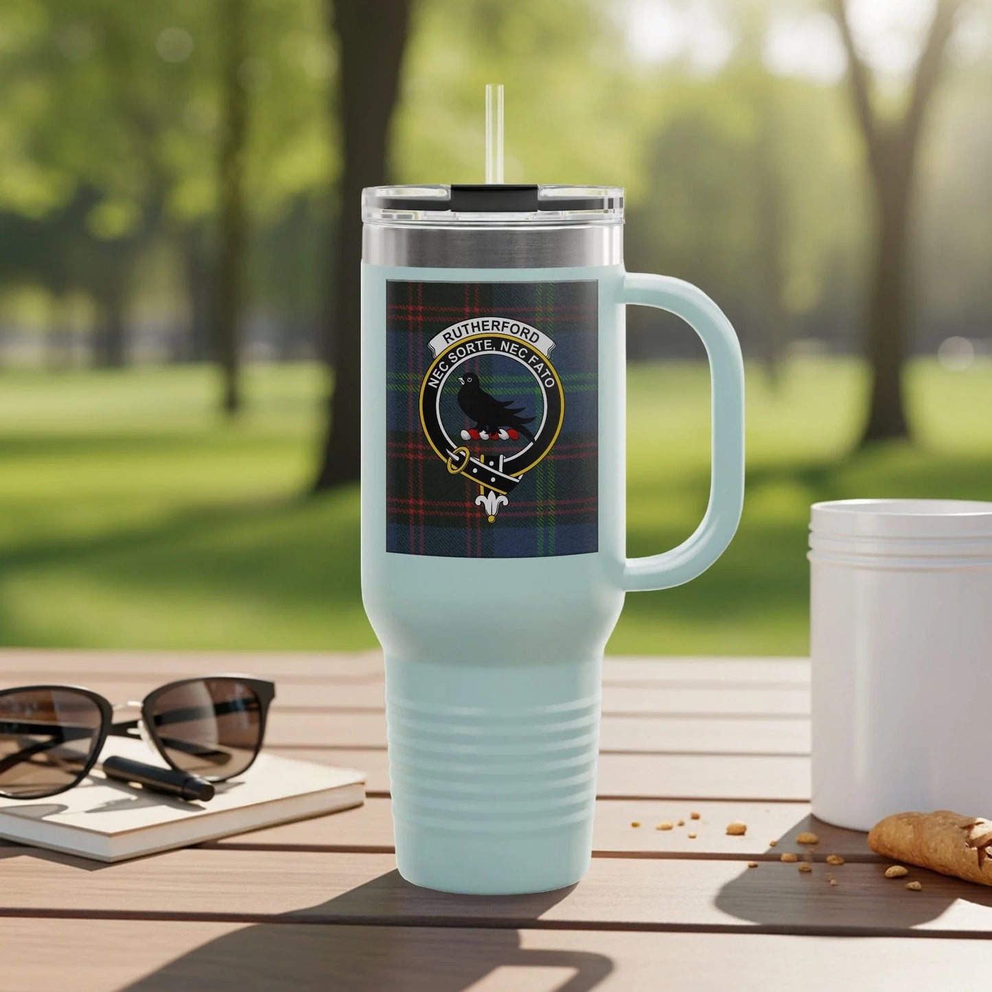 Rutherford Scottish Clan Crest Travel Mug product
