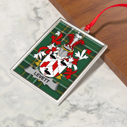Elegant Levett Family Crest Ornament product