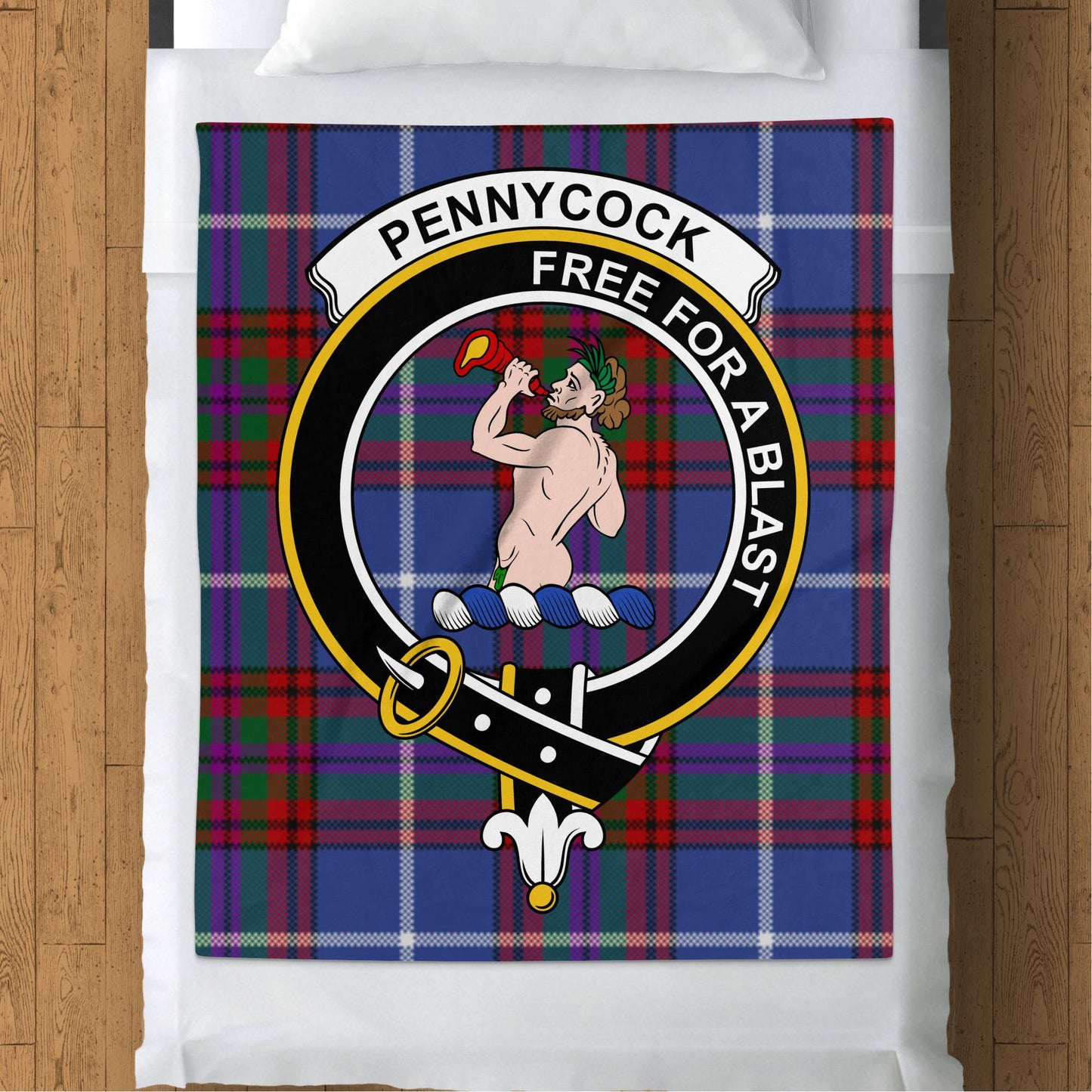 Scottish Clan Pennycock Tartan Throw Blanket - Living Stone Gifts