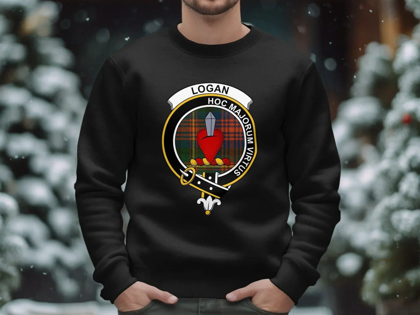 Logan Hoc Majorum Virtus Black Crewneck product