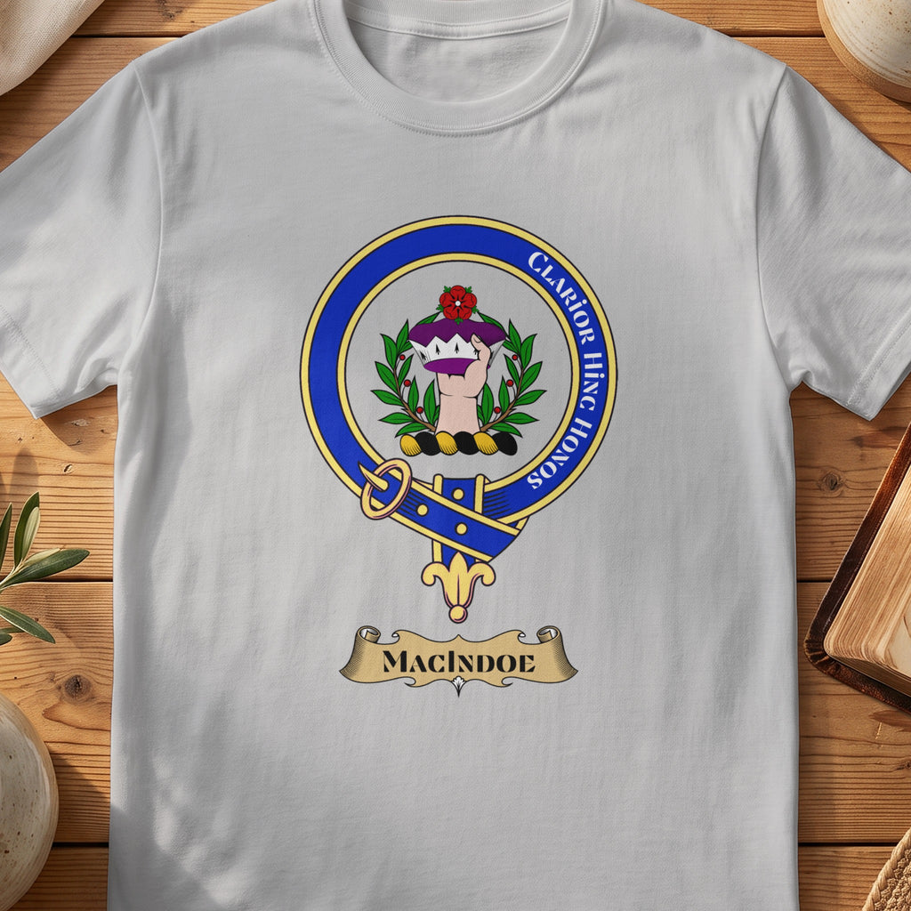 MacIndoe Scottish clan crest T-shirt in Sport Grey