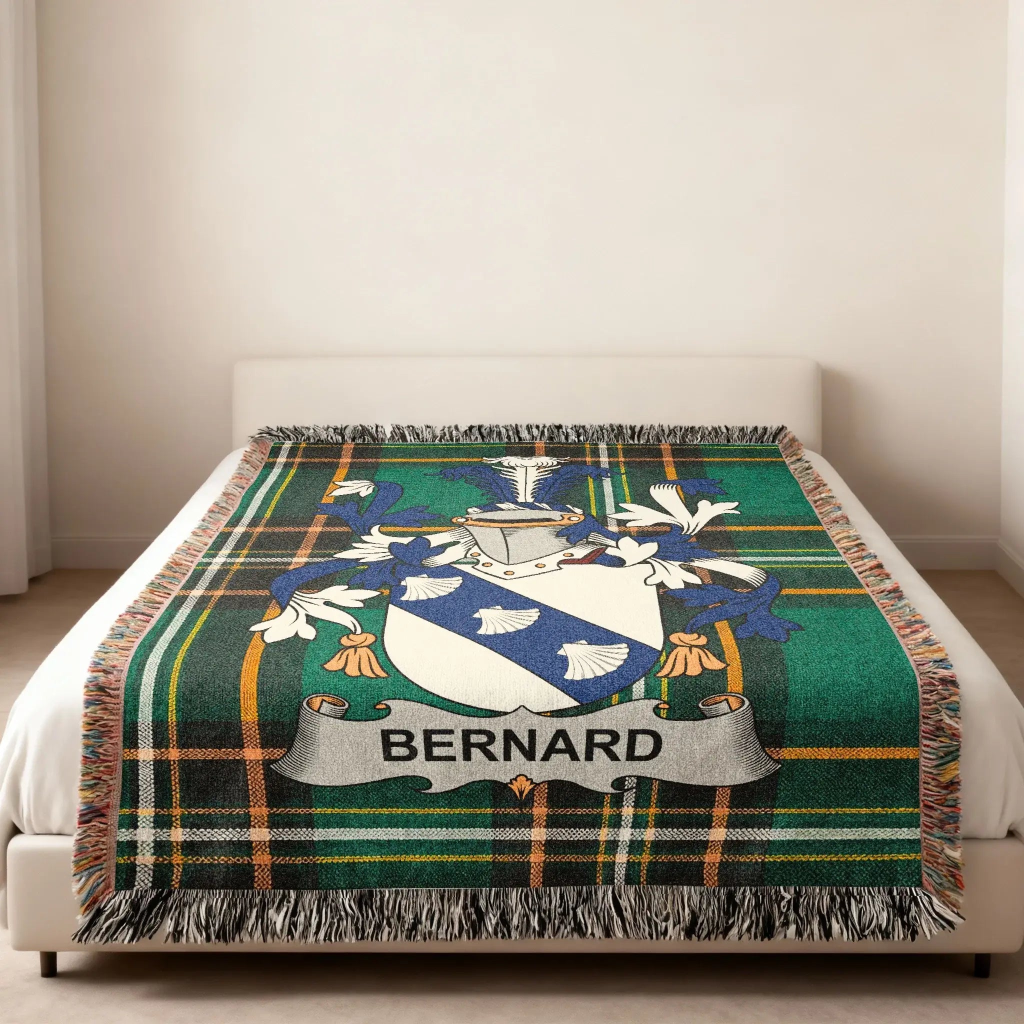 Bernard Family Crest Plaid Tartan Blanket product type