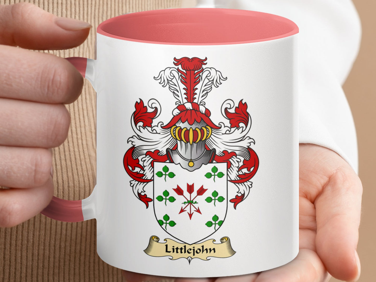 Clan Littlejohn Scottish Coat of Arms Accent Mug - Living Stone Gifts