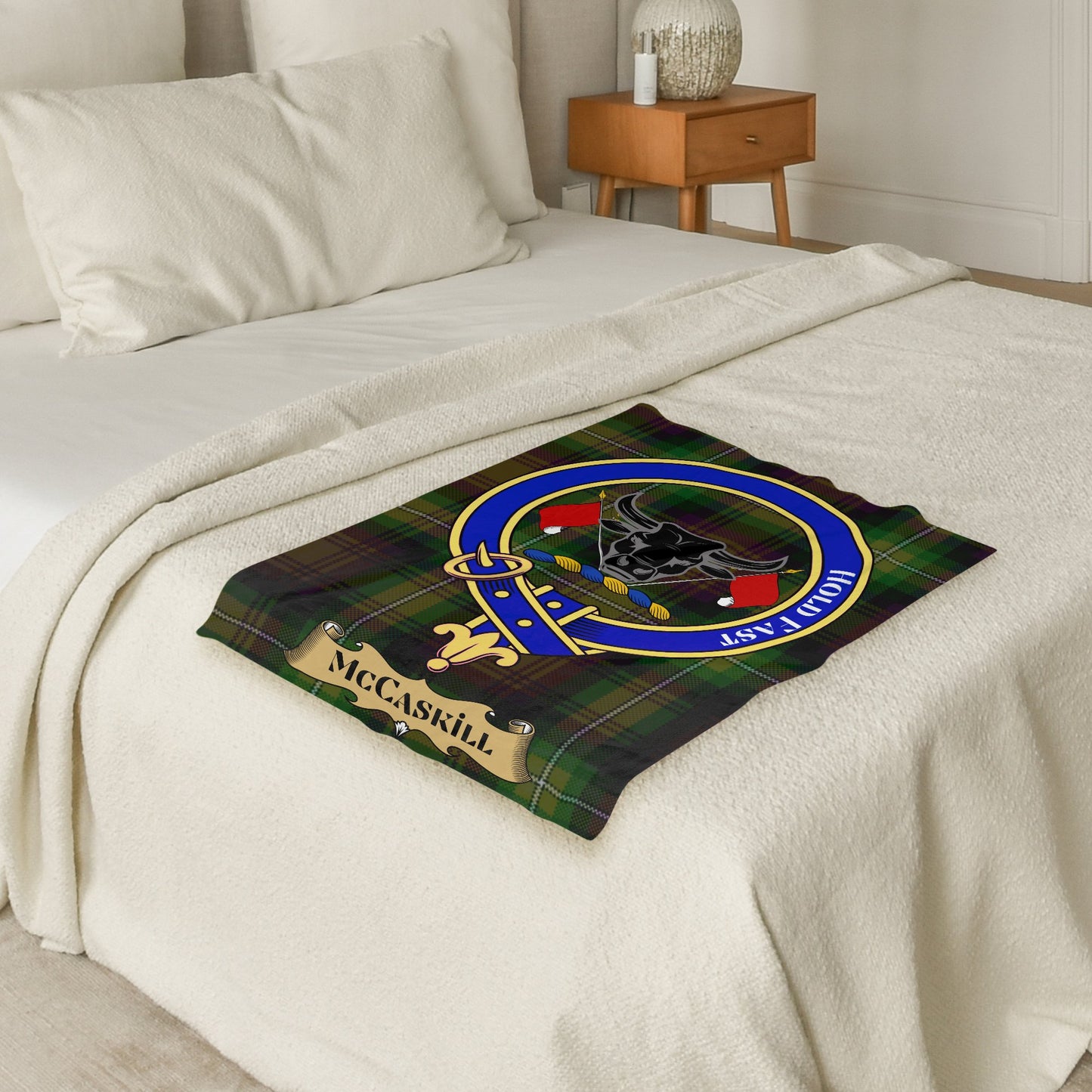 Scottish Clan McCaskill Tartan Throw Blanket - Living Stone Gifts