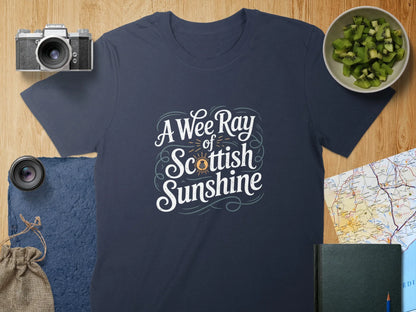 A Wee Ray of Scottish Sunshine Floral Graphic T-Shirt - Celtic Ancestry Gifts
