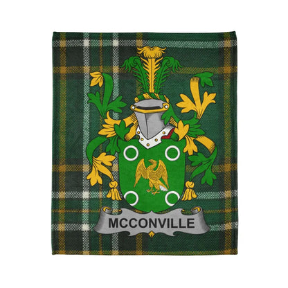 McConville Family Crest Green Plaid Blanket product type