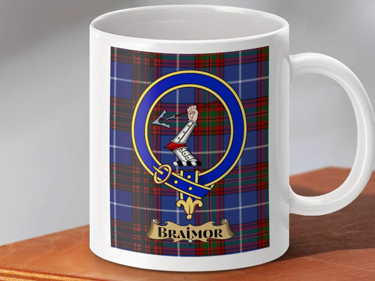 Braimor Scottish Clan Crest Tartan Design Mug Product
