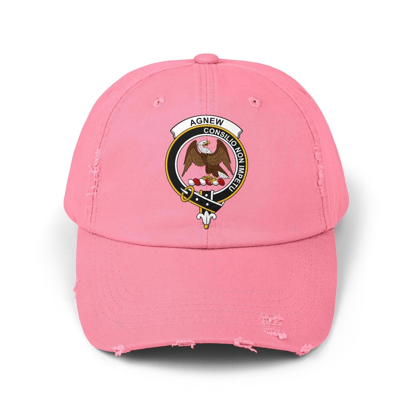 Agnew Clan Crest Scottish Distressed Baseball Cap - Celtic Ancestry Gifts