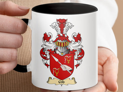 Clan Gib Scottish coat of arms accent coffee mug - Living Stone Gifts