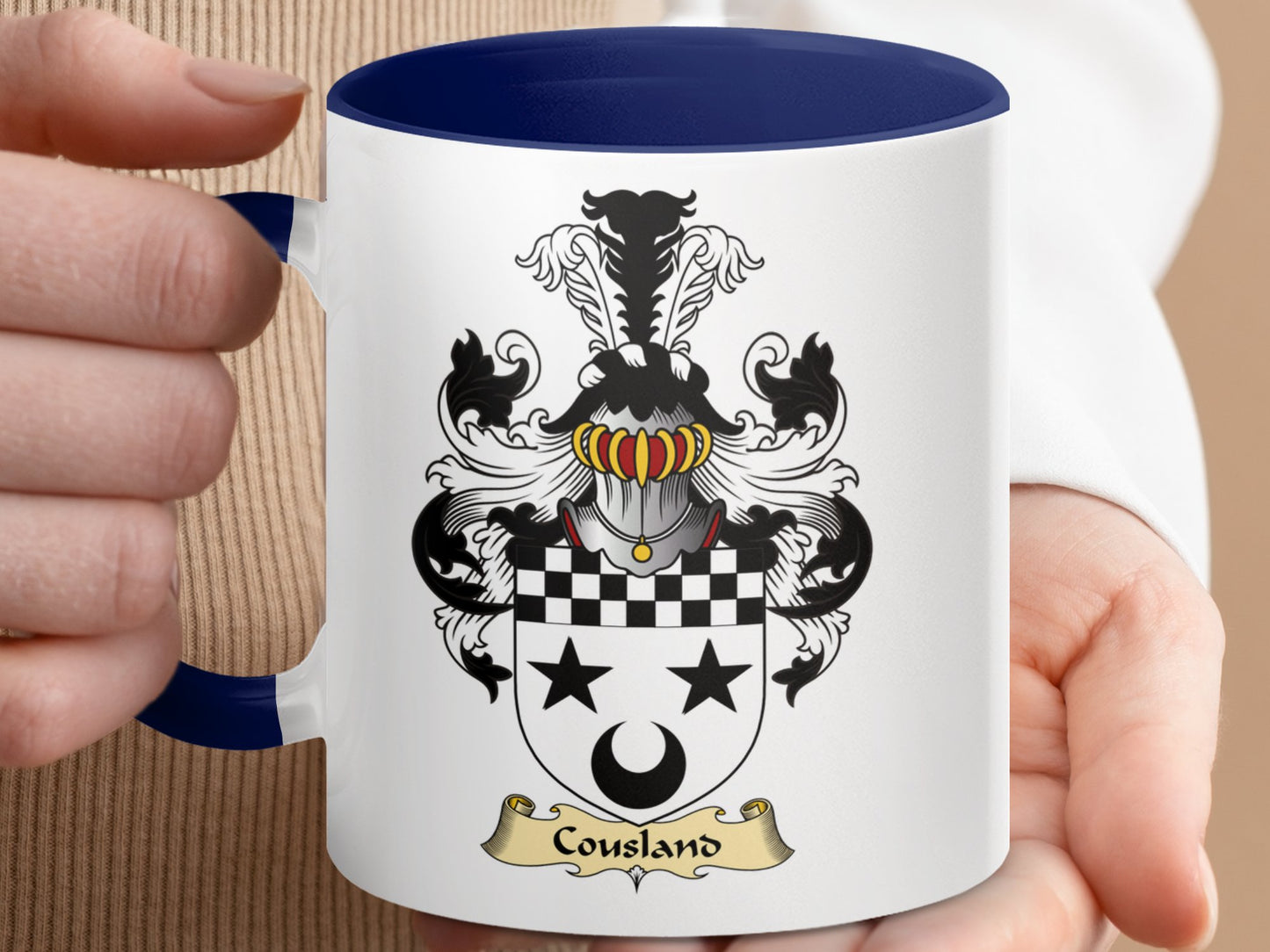 Clan Cousland Scottish Clan Accent Coffee Mug - Living Stone Gifts