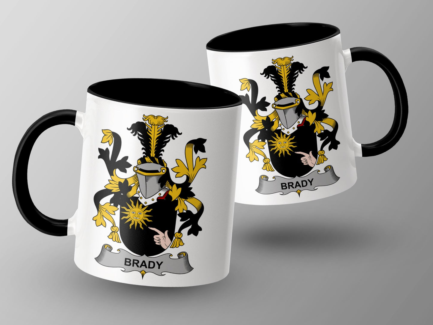 Brady Irish Family Coat of Arms Ceramic Coffee Mug - Living Stone Gifts