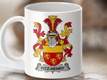 Fitzgerald Surname Irish Family Crest Mug - Celtic Ancestry Gifts