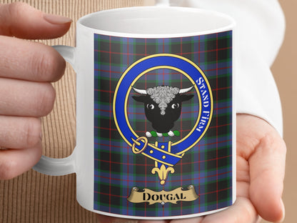 Clan Macdougal Highland Tartan Clan Crest Dougal Mug - Living Stone Gifts