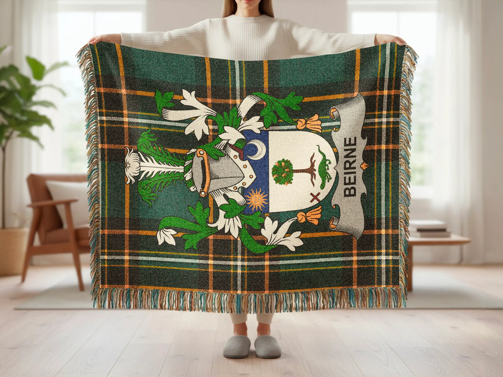 Beirne Coat Arms Plaid Blanket Historical Design product type