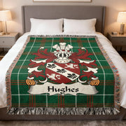 Hughes Welsh Family Crest Woven Blanket | Heirloom Tartan Gift