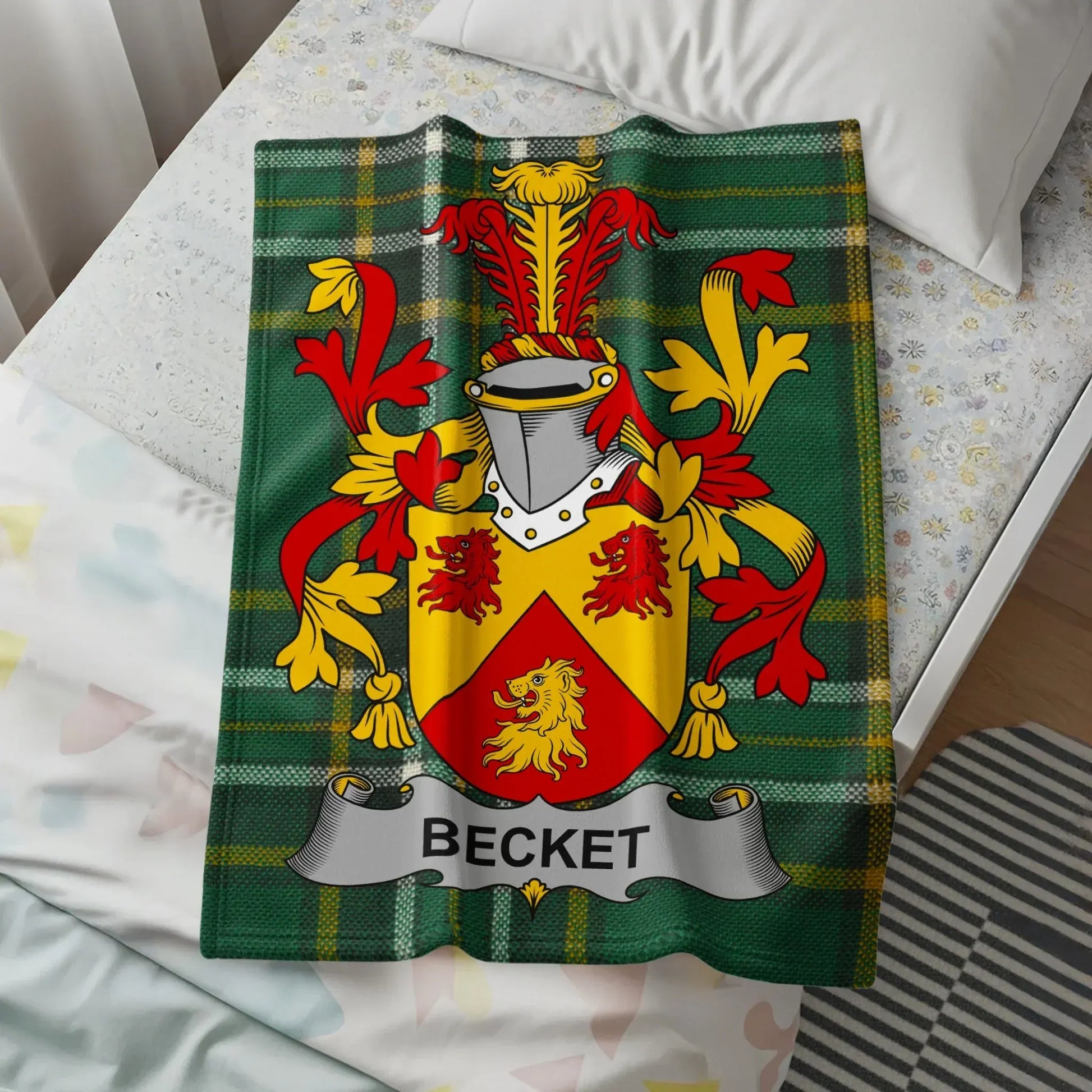 Custom Family Crest Design Throw Blanket product