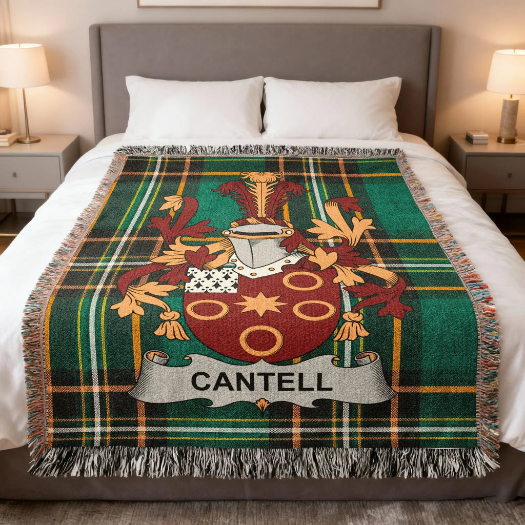 Cantell Heraldic Emblem Green Plaid Fringe product type