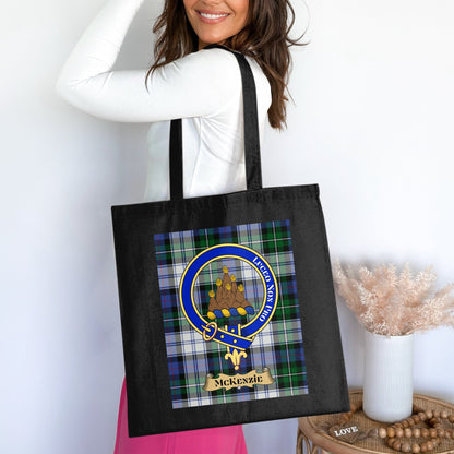 Clan McKenzie Scottish Crest Tartan Tote Bag - Living Stone Gifts