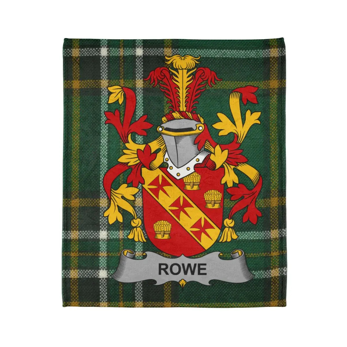 Rowe Family Crest and Tartan Design Blanket product