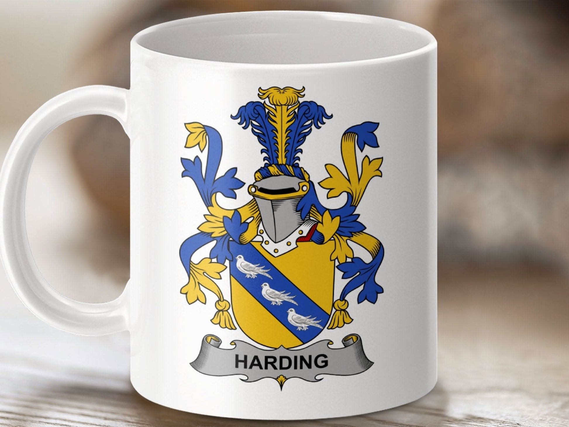 Harding Family Crest Irish Surname Pride Heraldry mug - Celtic Ancestry Gifts