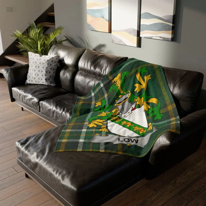 Highland Tartan Blanket with Family Crest product type