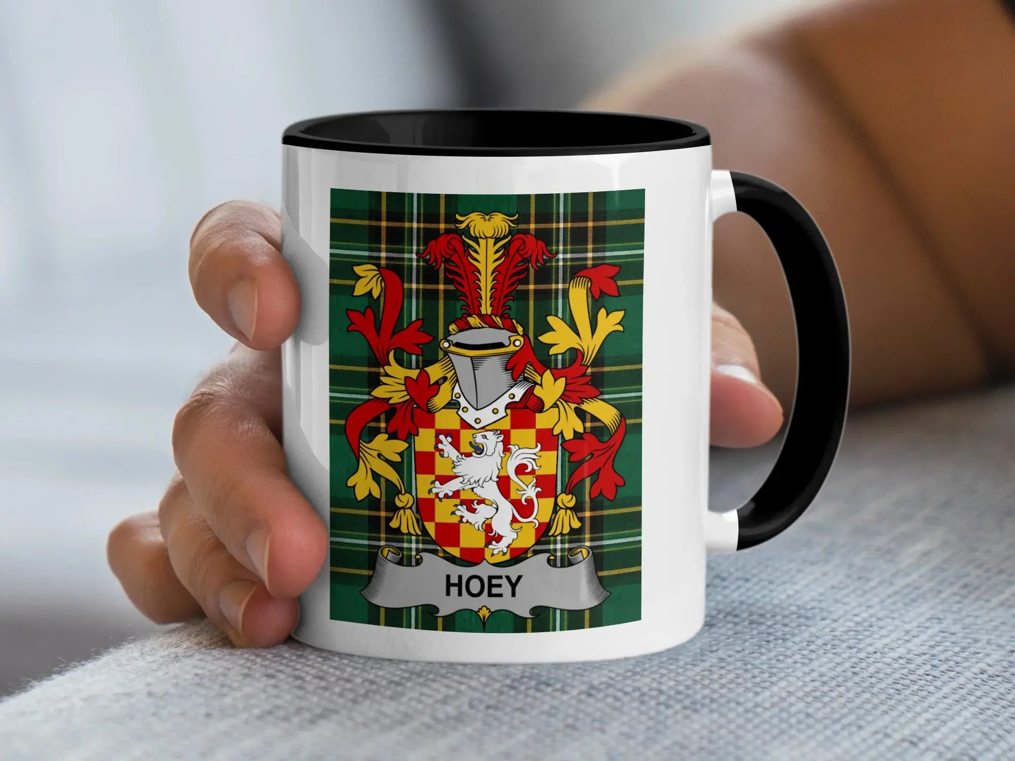 Hoey Irish National Tartan ceramic accent mug