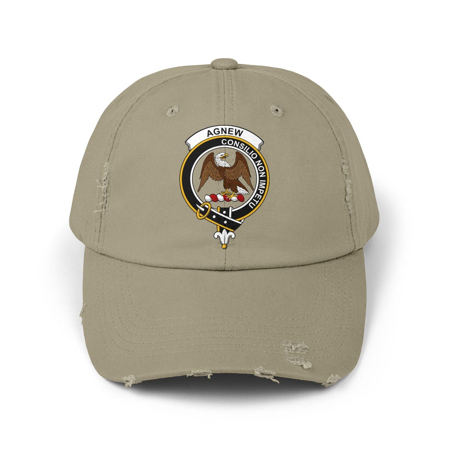 Agnew Clan Crest Scottish Distressed Baseball Cap - Celtic Ancestry Gifts