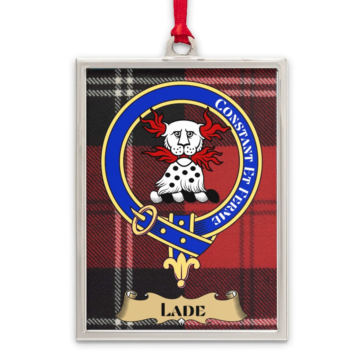 Constant et Féréant Lade Tartan Plaid Rectangle Ornament