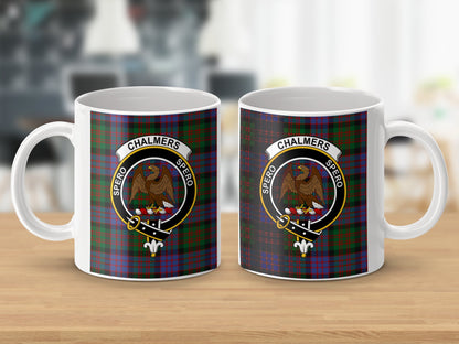 Clan Chalmers Scottish Tartan Crest Mug - Living Stone Gifts