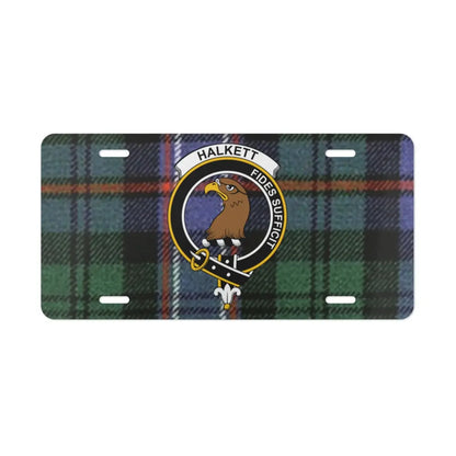 Halkett Fides Sufficit Tartan License Plate product