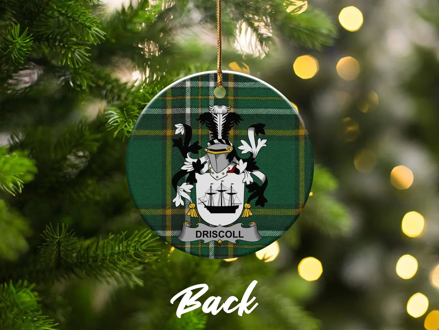 Family Crest Tartan Plaid Holiday Ornament product type