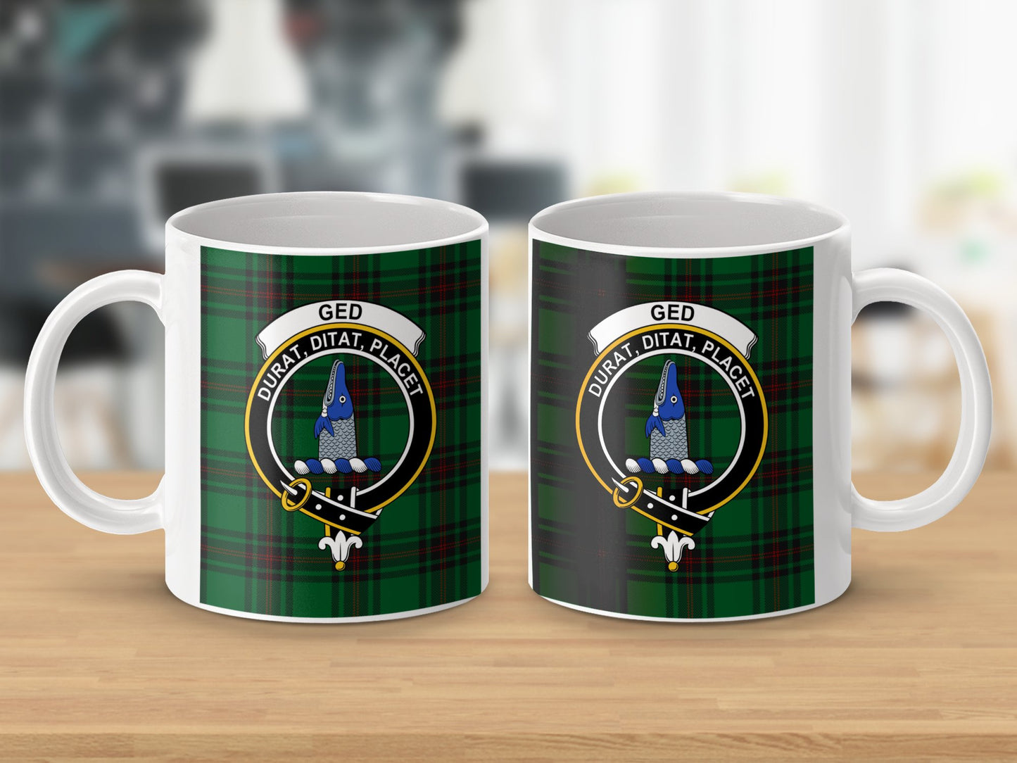 Clan Ged Scottish Tartan Crest Emblem Design Mug - Living Stone Gifts