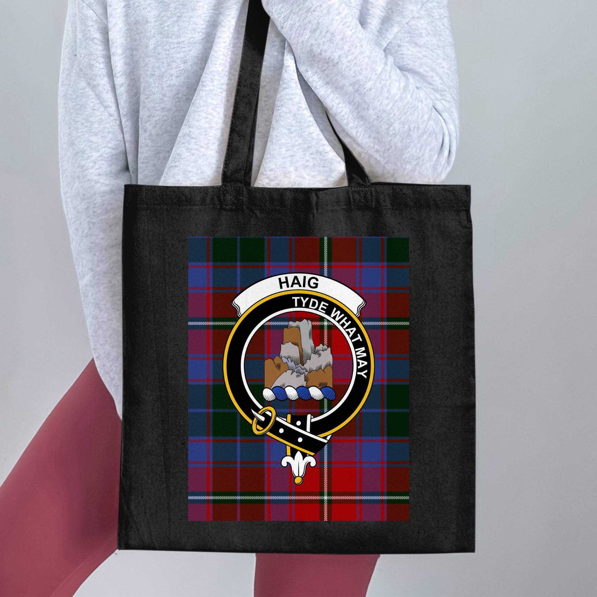 Haig Tyde What May Scottish Clan Tartan Tote Bag - Living Stone Gifts