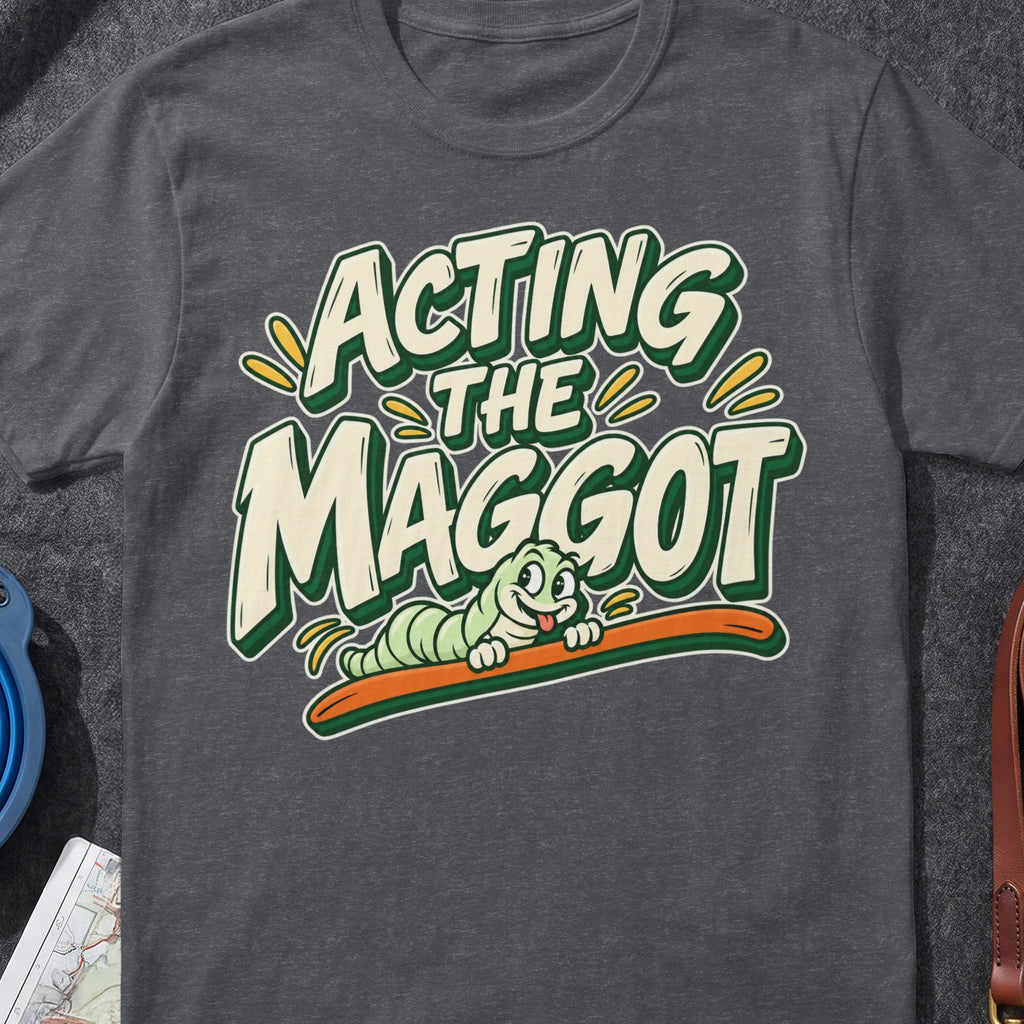 Acting The Maggot Irish graphic T-shirt in Dark Heather Grey