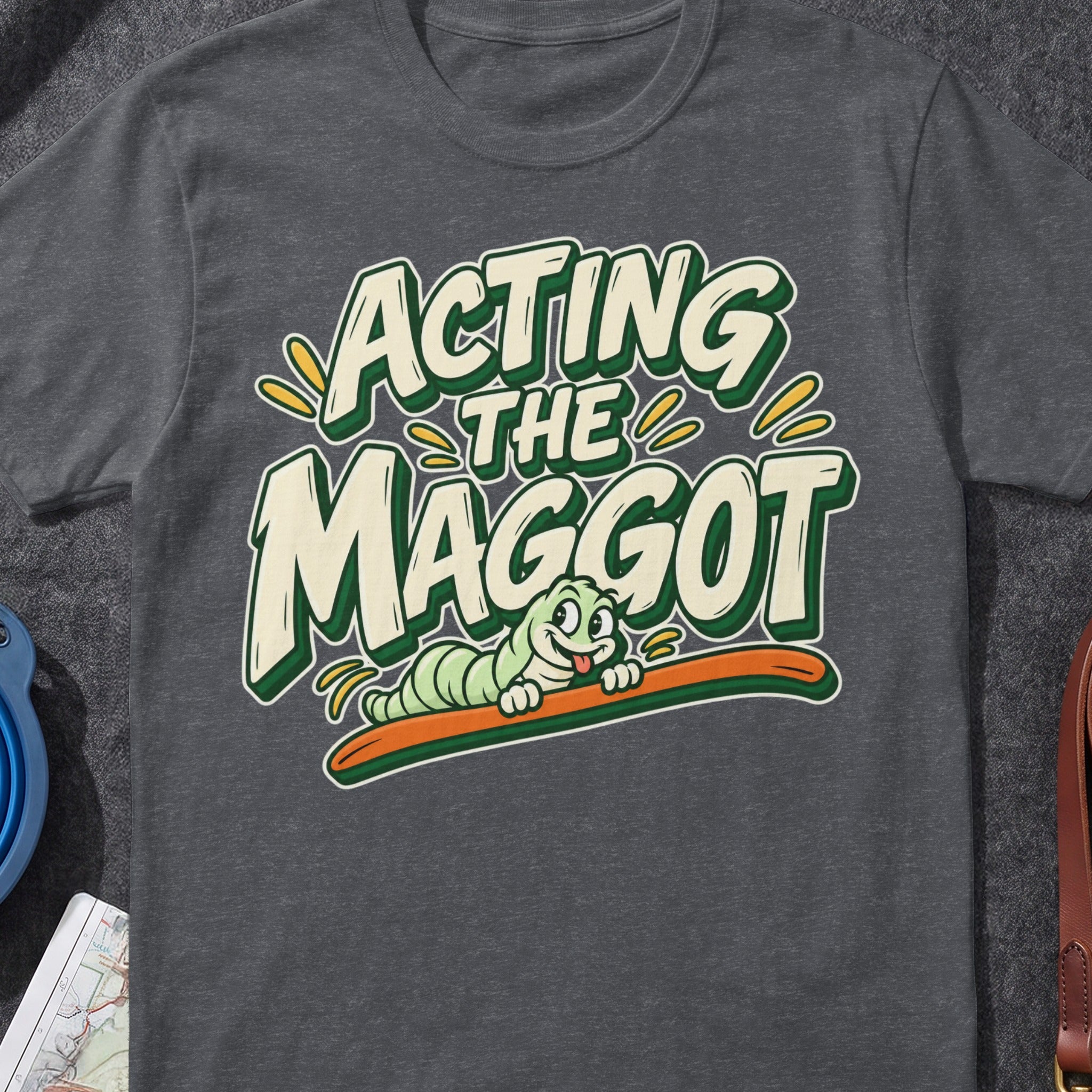 Acting The Maggot Irish graphic T-shirt in Dark Heather Grey