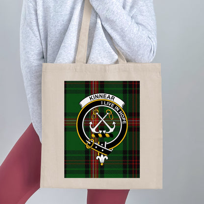 Kinnear I Live In Hope Scottish Clan Crest Tote Bag - Living Stone Gifts