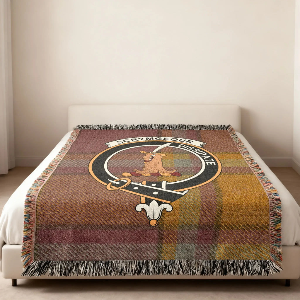 Scrymgeour Dissipate Crest on Plaid Blanket Product