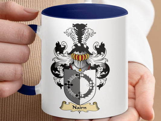 Nairn Family Crest Scottish Clan Coat of Arms Mug - Living Stone Gifts