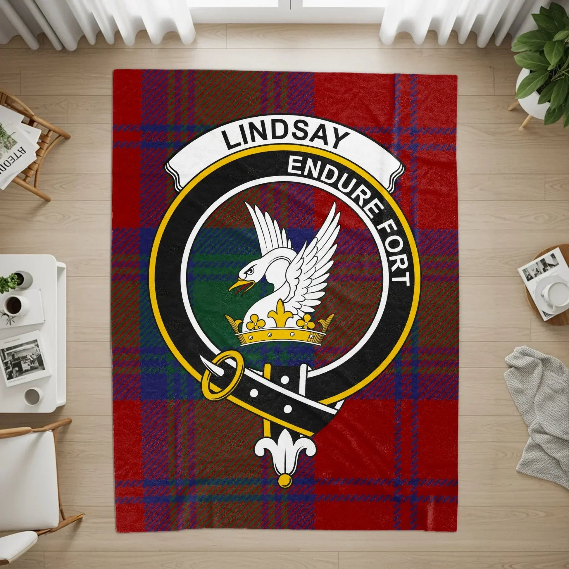 Lindsay Endure Fort Emblem Tartan Rug product type