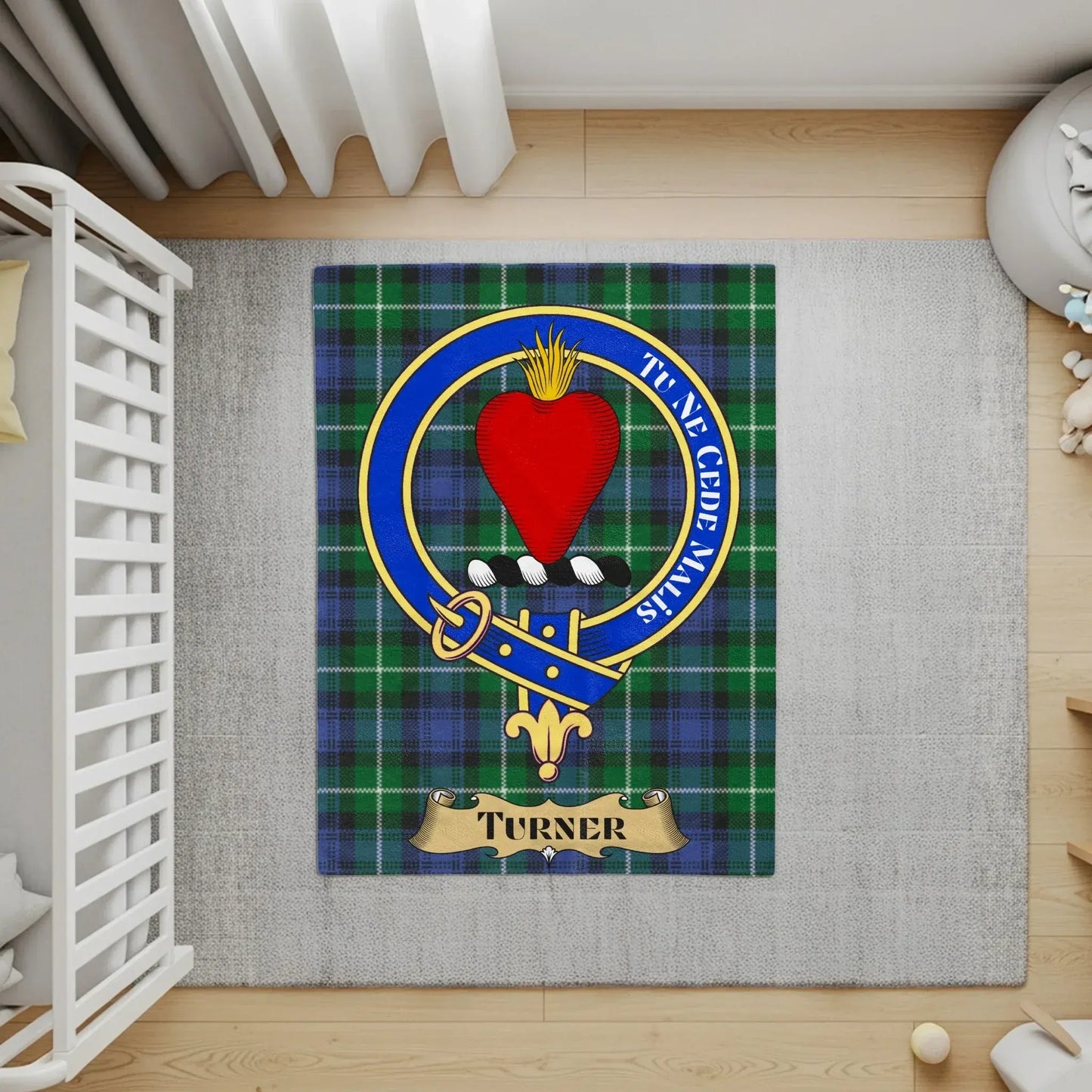 Turner Scottish Clan Crest Tartan Plaid Rug product type