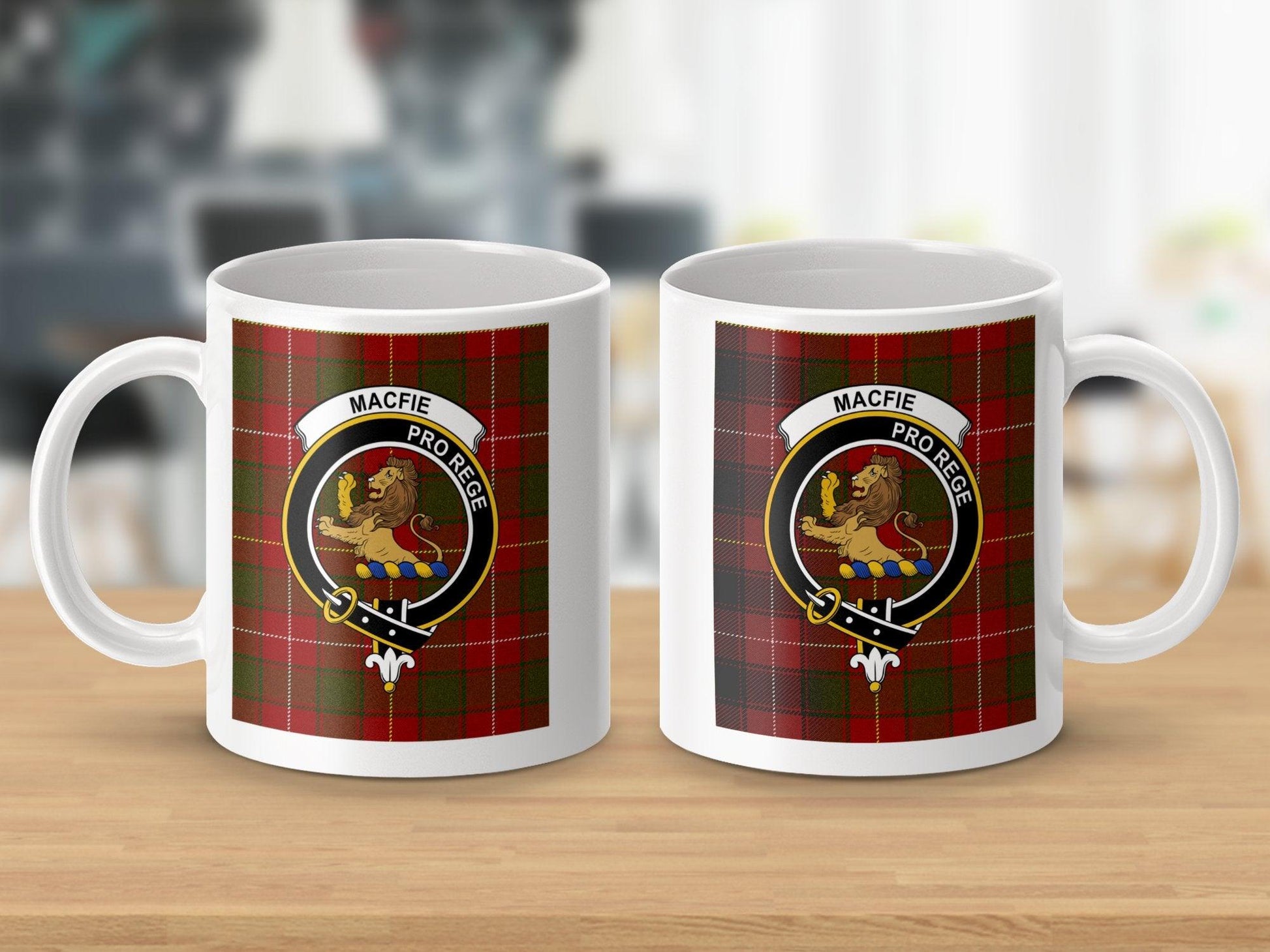 Proud Macfie Crest Tartan Design Scottish Clan Mug - Living Stone Gifts