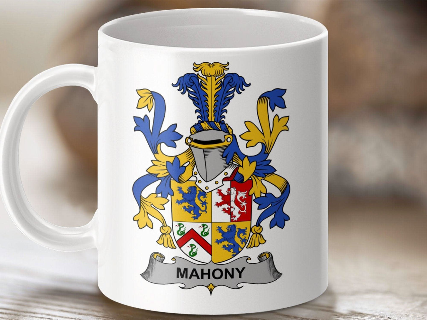 Mahony Surname Irish Family Crest Mug - Celtic Ancestry Gifts