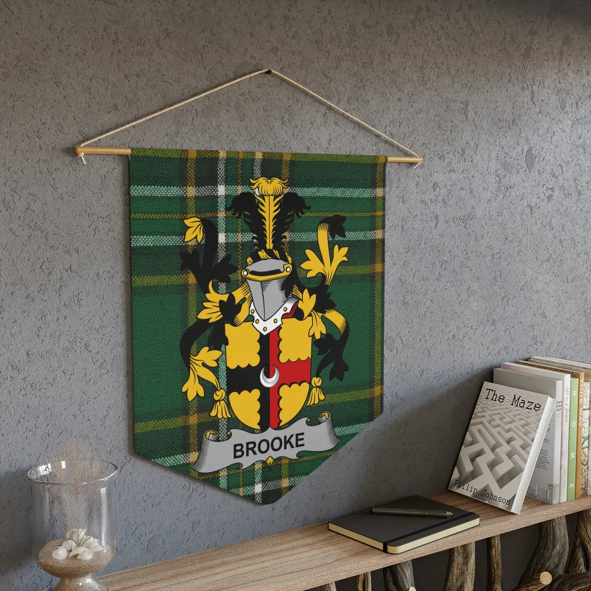 Family Crest Banner With Name Brooke product type