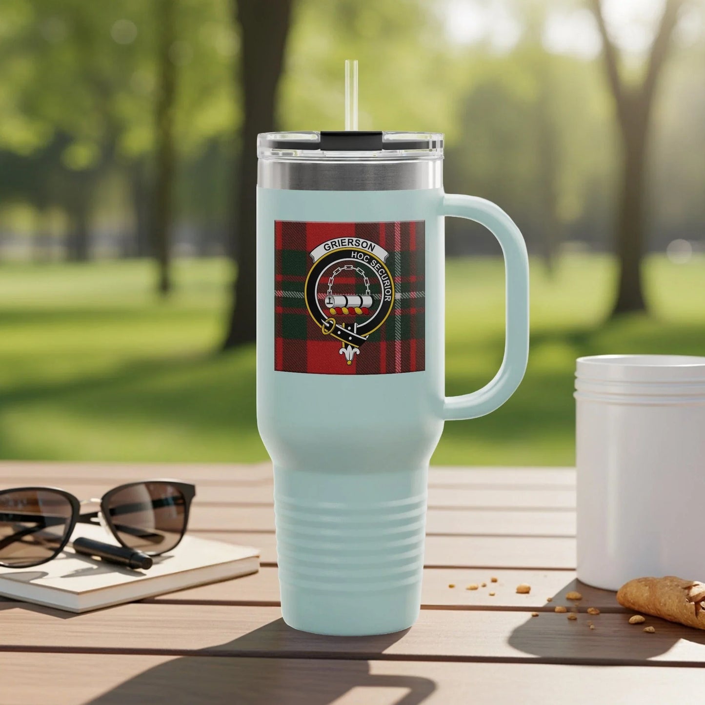 Highland Clan Insignia Plaid Design Tumbler product