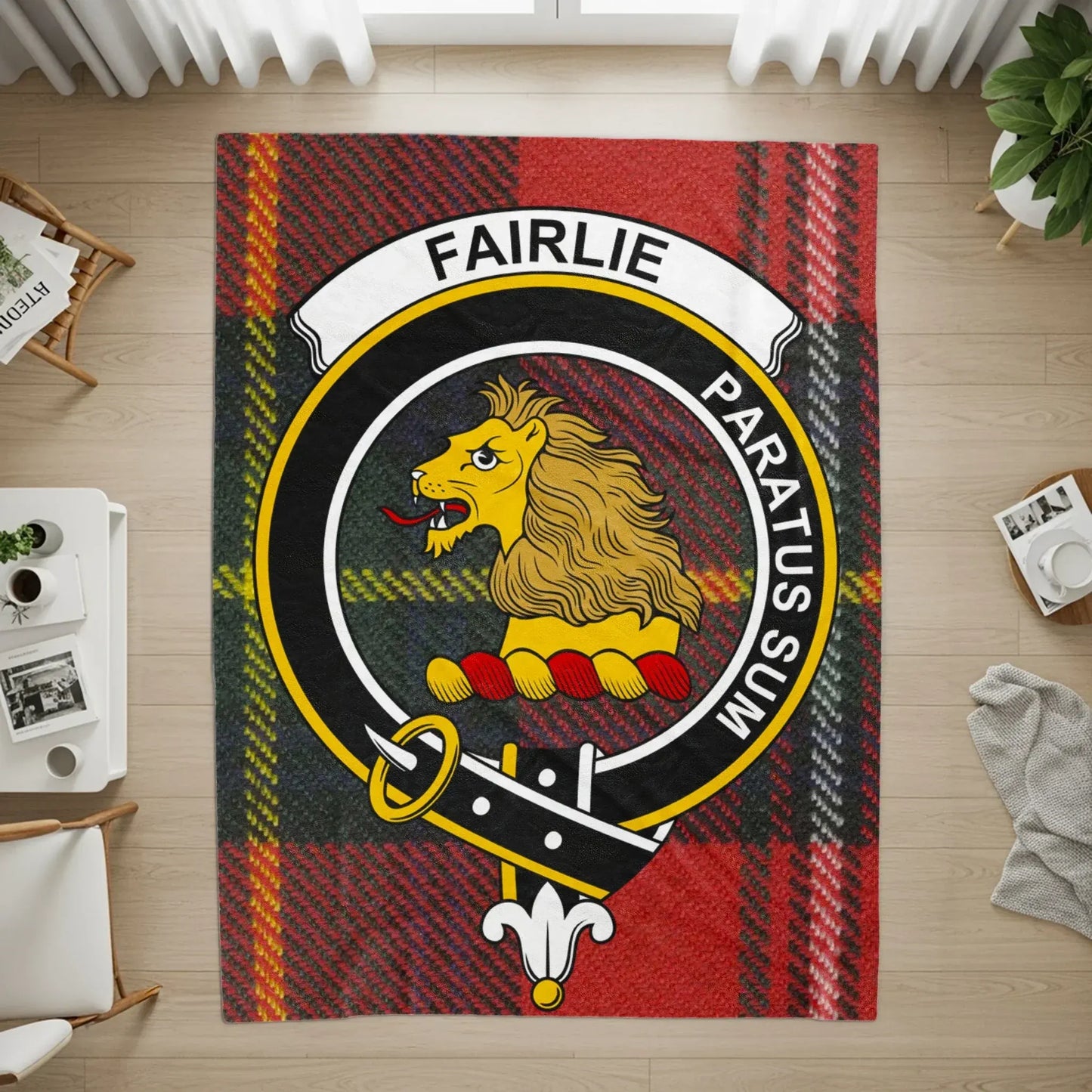 Fairlie Paratus Sum Red Plaid Rug product type