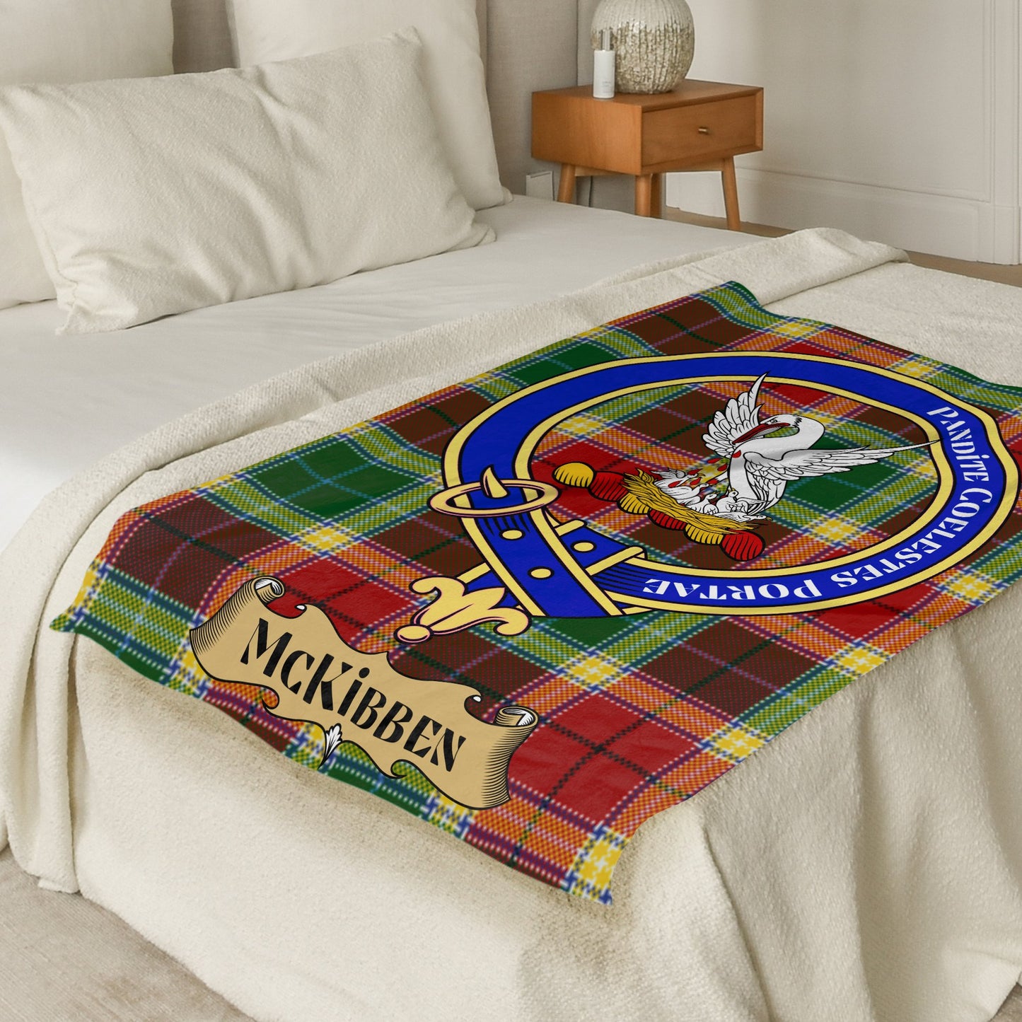 Scottish Clan McKibben Tartan Throw Blanket - Living Stone Gifts