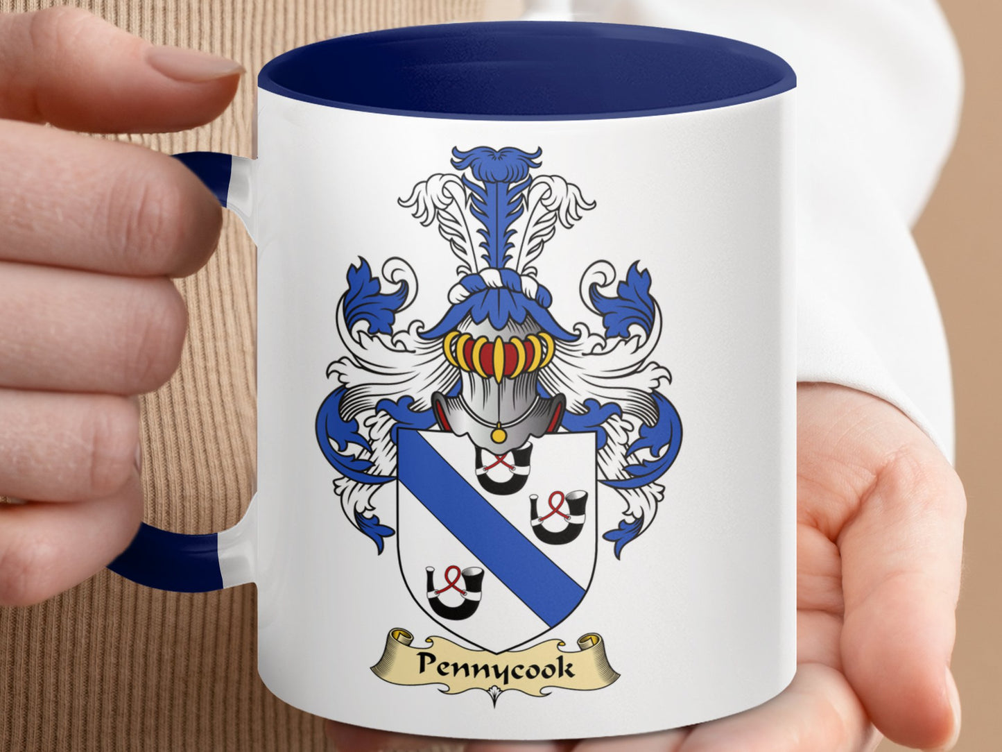 Scottish Clan Surname Pennycook Coat of Arms Mug - Living Stone Gifts