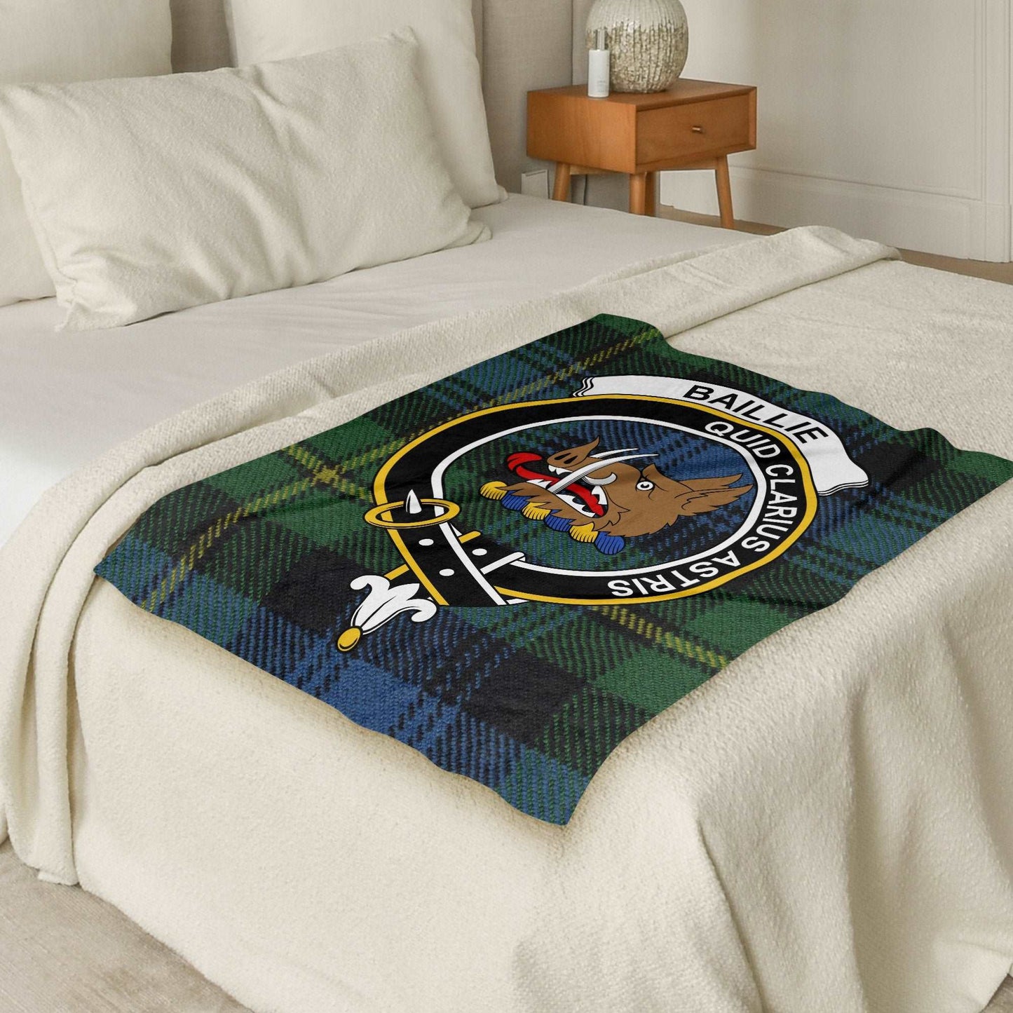 Baillie Crest Quid Clarius Astris Tartan Throw Blanket